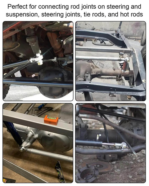 3/4 Heim Joint Rod End Kit with Left and Right Hand Threads, 2 Link 750 Chromoly Panhard Set installed on vehicle frames