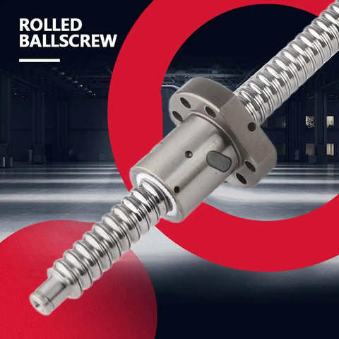 39.374 Inch Rolled Anti Backlash Ballscrew With Low Backlash Ball Nut For CNC Machines And 3D Printers Durable Precision Lead Screw