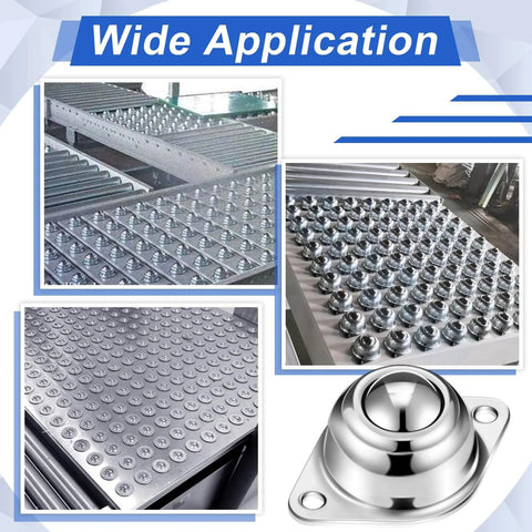 30 Pcs 5/8 Inch Roller Ball Transfer Bearings Carbon Steel Casters for Conveyors Furniture Tables with Smooth 360 Degree Rotation 55 lb Load