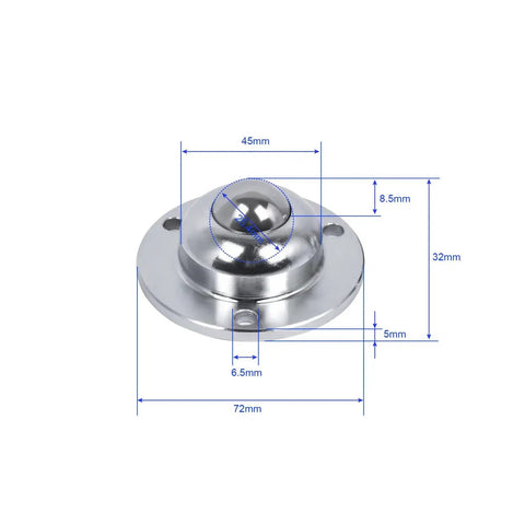 Roller Ball Transfer Bearing Caster Flange Mounted Unit For Conveyors And Transmission Equipment 1 Inch Universal Rotation