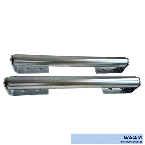 Long Roller with Bracket Set 16 Inch Length 1.5 Inch Diameter Galvanized Steel Rollers with Mounting Brackets for Conveyor Stands