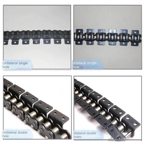 1.5 Meter 80 Link Short Pitch Roller Conveyor Chain With K1 K2 Attachment Mingping 12A-1 Two Hole 40Mn Material 3.0 KN