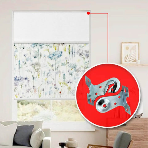Heavy Duty Roller Shade Bracket Set For Window Drapery Hardware - Sturdy Metal Mounting Brackets With Screws And Plugs