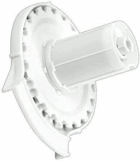 R24 Roller Shade Clutch for 1 1/2" Tube - Natural, close-up view showing gear design and tube attachment
