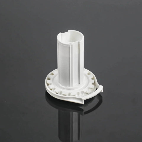 Front view of white plastic Roller Shade Clutch - Compatible with 1.5” (38mm) Shade Tubes, Ideal for Roller Shades on black background.
