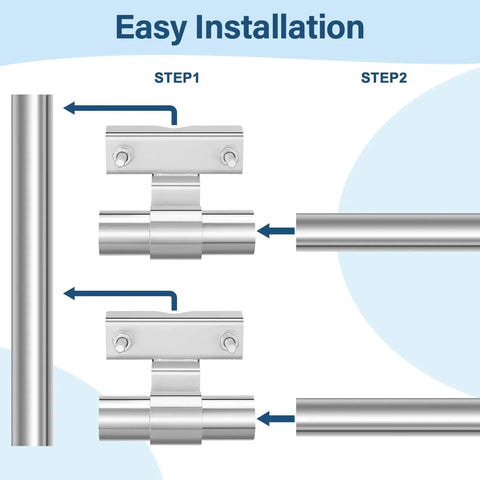 Two Pack Chain Link Fence Gate Brackets Universal Rolling Sliding Track Wall Mounts For Diameter From One And Five Eighths To Two And Seven Eighths Inch Track Pipe Post Galvanized Steel Coating Durable And Reliable Complete Gate Fitting Set installation diagram