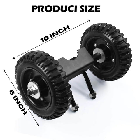 Rolling Gate Hardware Kit for Chain Link Gate Sliding Gate Hardware: close-up of 6-inch heavy-duty wheel with dimensions