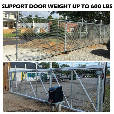 Wall Mounted Rolling Gate Hardware Kit For Chain Link And Sliding Gates With 6 Inch Wheel Carriers 2 Track Wheels