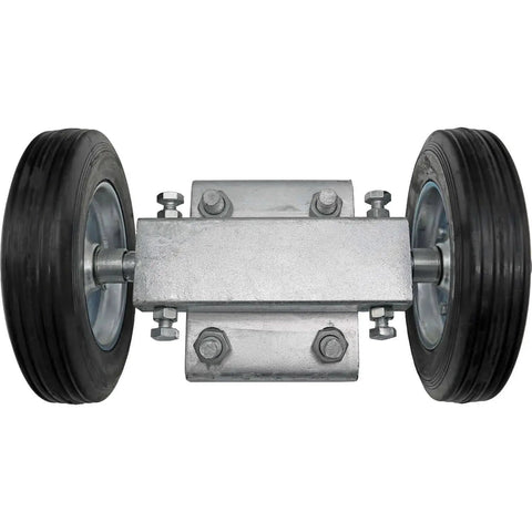 Rolling Gate Wheel Carrier 6 Inch For Chain Link Fences And Sliding Gates With 2 Hard Rubber Wheels Adjustable Carrier