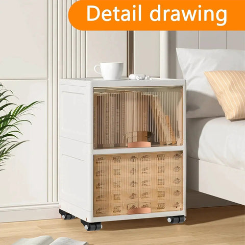 White bedside storage unit on Heavy Duty Plate Caster Set 1 Inch Four Low Profile Nylon Double Wheel Casters With 1100 Lb Total Capacity Quiet Rolling For Bed Frame Workbench Furniture And Industrial Use Black Durable Design For Long Lasting Performance