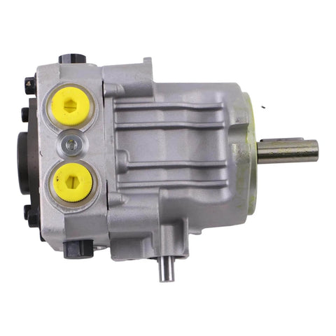 RONGPAS LH Hydro Gear Pump PG-1KCC-DY1X-XXXX side view, metallic body, compatible with BDP-10A-316, Ariens, Dixie Chopper, Scag, Snapper