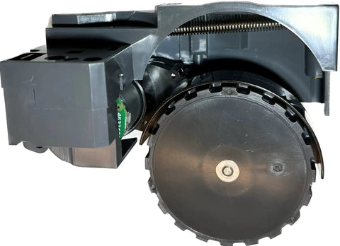 Side view of Authentic OEM Left And Right Replacement Wheels for Roomba 500 600 700 800 900 Series, installed on device