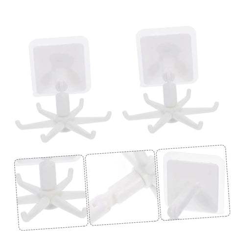 4pcs Rotating Kitchen Utensil Holder Hangers Space Saving for Slotted Spoon Under Cabinet Spice Rack Hanger Storage