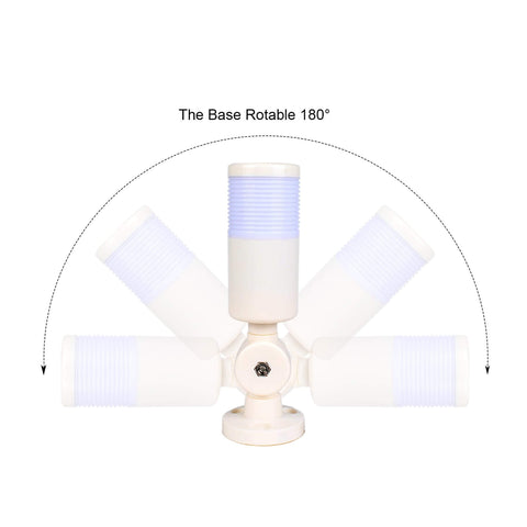 Three In One Industrial Warning Light With Red Yellow Green LEDs And Built In Buzzer On A Rotating Base Super Bright High Intensity