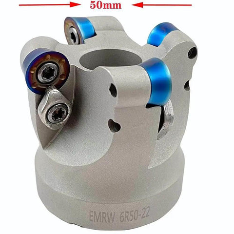 Built Tough Round Milling Inserts With Interchangeable Face Milling Holder For Roughing And Finishing Steel GBJ EMRW 6R 50 22 4T