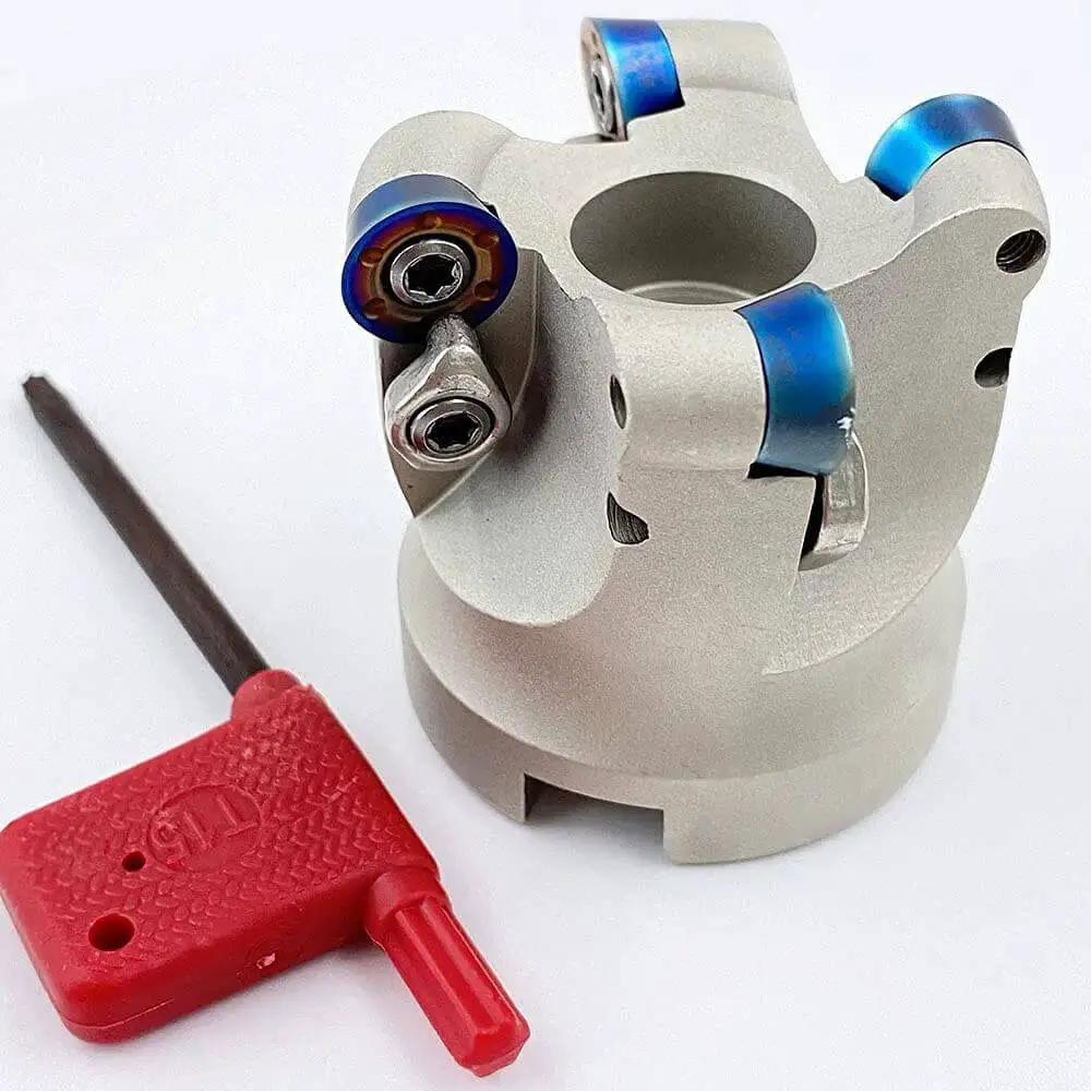 round milling inserts with interchangeable face holder...