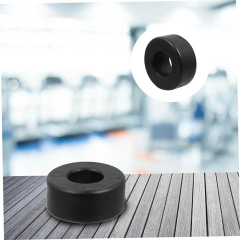 Four Pack Round Rubber Bumpers for Gym Equipment and Home Fitness Machines, Durable Vibration Absorbing Pads for Stability