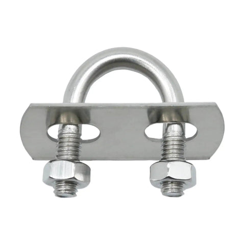 Round U Bolts Zinc Plated Steel M6 Round Bend U Clamp With Nut Plate Washer Set Of 16 For Fixing Pipes Wood And Other Materials