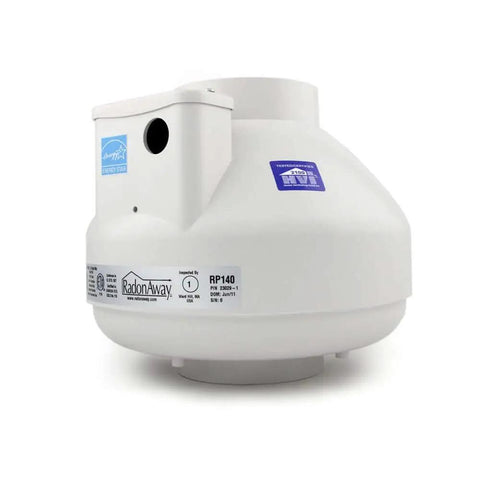 Ultra Quiet Radon Mitigation Fan For 4 Inch Duct RP140 With Energy Efficient Water Hardened Impeller And Thermally Protected Motor