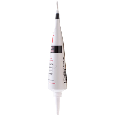 Side view of High Heat RTV Sealant And Automotive Adhesive For Heat Tabs, Gaskets, And More, Industrial Grade Silicone, 2.8 Oz Tube