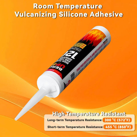 Wood Stove Door Gasket Cement With High Temp Silicone Sealant RTV Rated Adhesive Built Tough To 850F Black Non Toxic Low VOC