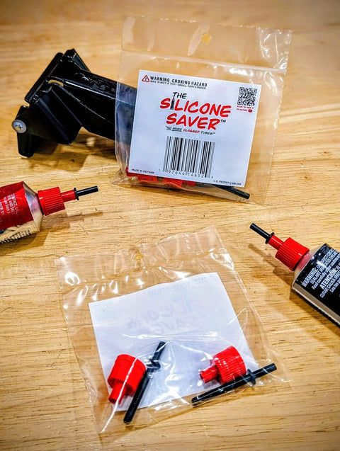 Anti-Clog Dispenser Caps For RTV Silicone Sealant 3oz Flexible Tubes, Reusable Sealer Caps For Gasket Maker Squeeze Containers pictured