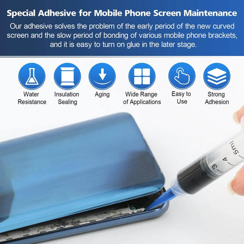 Go To RTV Silicone Adhesive Glue For Phone Screen Replacement And Repair, LCD Display Touch Screen Bonding Sealant application