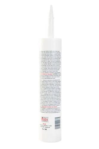 Back view of 600 Degree Fahrenheit High Temperature RTV Silicone Sealant Black for Gasket Making and Adhesives, tube showing label details