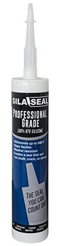 Clear Pro Grade 100 Percent RTV Silicone Sealant, 12 Pack, reclosable nozzle for indoor and outdoor use, caulk gun ready