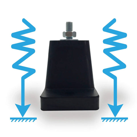 Achieve quiet, stable operation with a universal anti vibration rubber mounting bracket set for ductless mini split condensers, close-up view