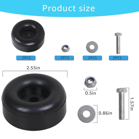 Heavy Duty Rubber Anti Vibration Feet Pads provide quiet, stable operation for generators with bolts and nuts visible.