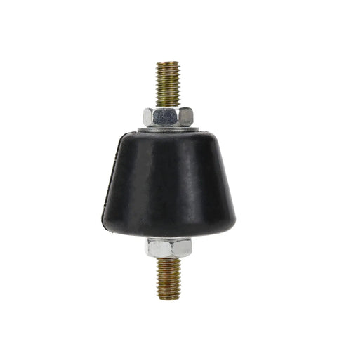 Side view of a durable rubber anti vibration mount with nuts for mini splits, engines, generators, pumps, and compressors.