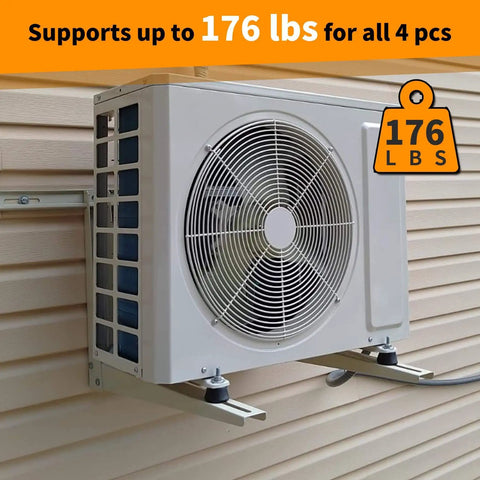 Keep machinery quiet and steady with these medium rubber anti vibration isolator mounts with studs on installed AC unit