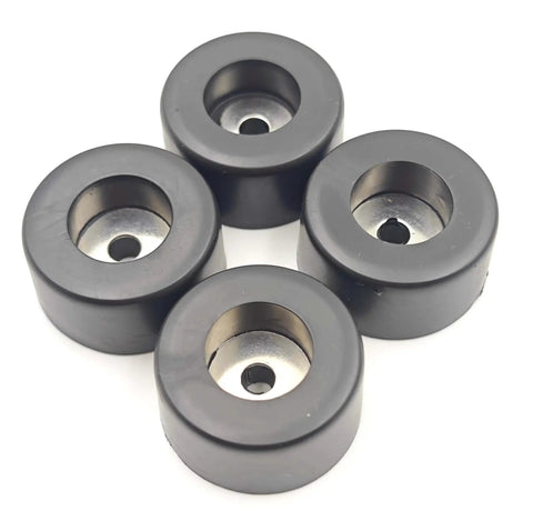 Heavy Duty Rubber Anti Vibration Foot Pad Isolators For Pressure Washers, Compressors, Generators And Other Machinery, 1-1/2 Inch Diameter, 3/4 Inch Height, 1/4 Inch Hole, Set Of 4 Anti Slip Pads