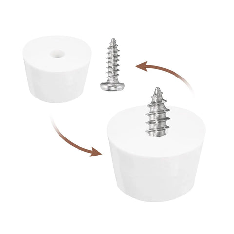 12 Pack Rubber Bumper Feet 0.35 In High By 0.55 In Wide Round Pads With Stainless Steel Washer And Phillips Screws For Furniture Appliances