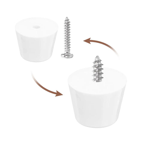 Eight Pack Rubber Bumper Feet With Stainless Steel Washers And M3x16 Screws, showing screw assembly