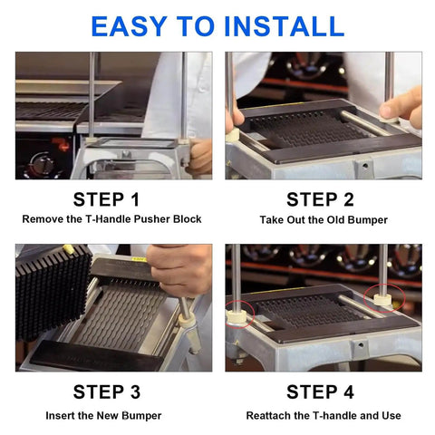 Installation steps for Three Eighths Inch Rubber Washer Bumpers Replacement 2241001 For Corers Dicers Choppers And Wedgers