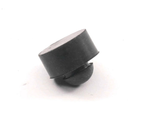Push In Rubber Bumper With Tight Grip Stem Fits Quarter Inch Hole For Use In One Sixteenth Inch Panel Thickness, shown in close-up view