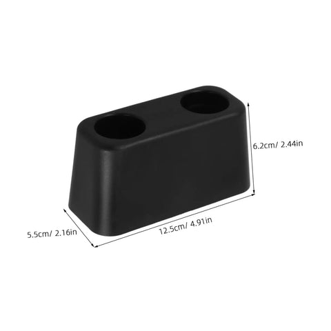 Rubber Bumper Stops For Equipment Vibration Damper Pads, shockproof, black, measurements shown, heavy-duty stabilizing cushion.