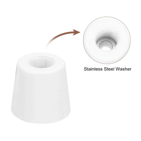 10 Pack Rubber Bumper Feet With Stainless Steel Washer And Screws For Furniture, Appliances And Electronics, close-up view