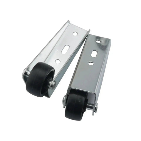 Four Pack Point Nine Inch Silent Rubber Casters With Vertical Mounting Extension Brackets Non Slip Swivel Heavy Duty For Sofas Trolleys