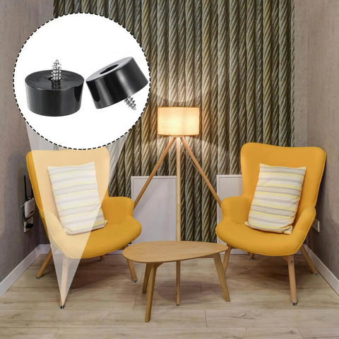 4 Pack Round Rubber Cutting Board Feet Non Slip Bumpers With Stainless Steel Screws in living room setup