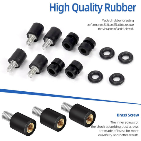 36 Pcs Anti Vibration Standoffs And Rubber Damper Balls Set For Flight Controller with rubber components and brass screws