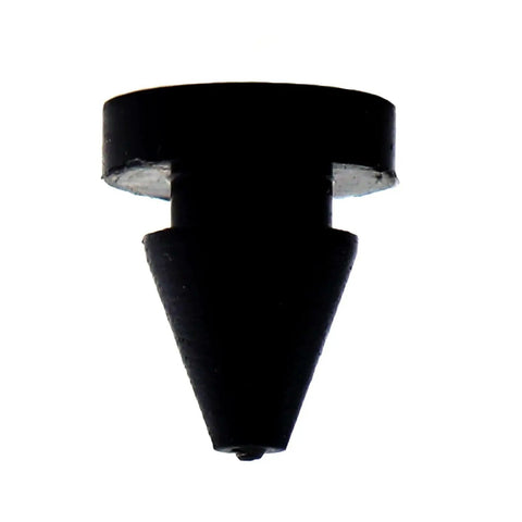 Front view of a 9mm black rubber door damper from a 20 Pack Black Rubber Door Dampers 9mm Anti Collision Buffers For Doors And Gates Quiet Shock Absorbers Anti Pinch Safety Bumpers Heat Resistant Silicone Odor Free Deformation Resistant Easy Install.