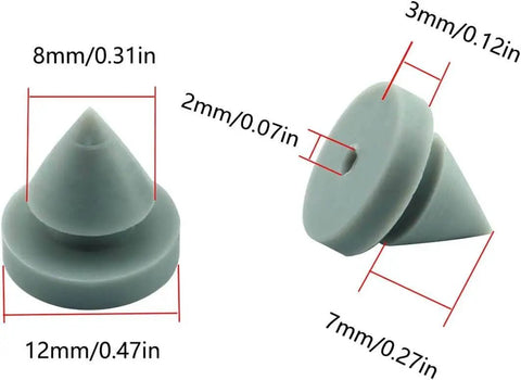 12 Pack Hinge Outlet Door Silencers Made From Heavy Duty Rubber Half Inch Diameter For Metal And Wood Doors Quiet Dampening