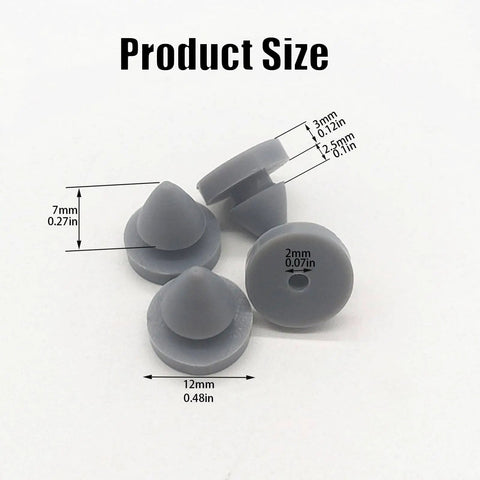 Heavy Duty Rubber Door Silencer Kit For Metal Frames, Anti Collision Door Bumper, Quiet Close Dampener, size details
