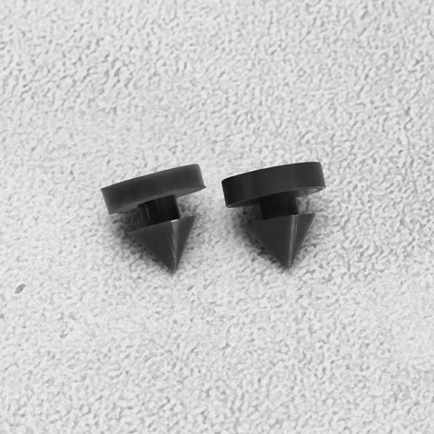100 Pcs Rubber Door Silencers For Metal Frame Doors Anti Slam Hinge Outlet Cushions Quiet Noise Reduction Durable Black Rubber Seals Anti Collision Door Stopper For Home Office And Commercial Use, two black rubber pieces