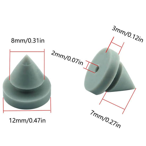 12 Pack Heavy Duty Rubber Door Silencers For Hinges And Outlets One Half Inch Diameter Quiet Close For Metal And Wood Doors
