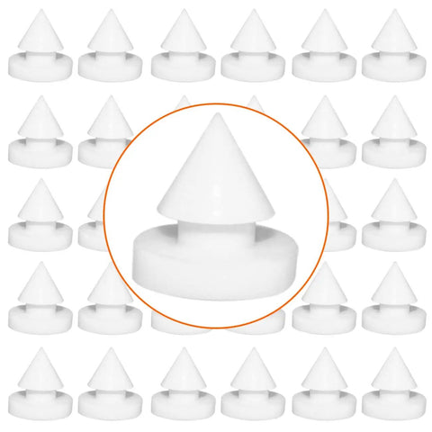 30 Piece Rubber Door Silencers For Metal And Wood Doors Hinge Mount Anti Collision Cushions One Half Inch White
