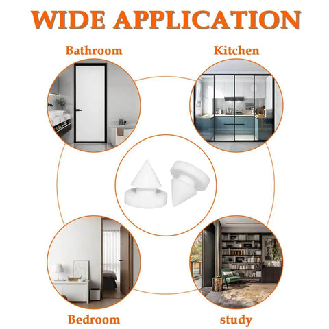 30 Piece Rubber Door Silencers For Metal And Wood Doors Hinge Mount Anti Collision Cushions One Half Inch in various room applications